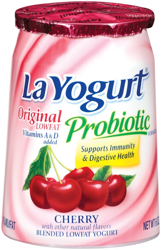 La Yogurt Original Cherry Blended Low-Fat Yogurt, 6 oz