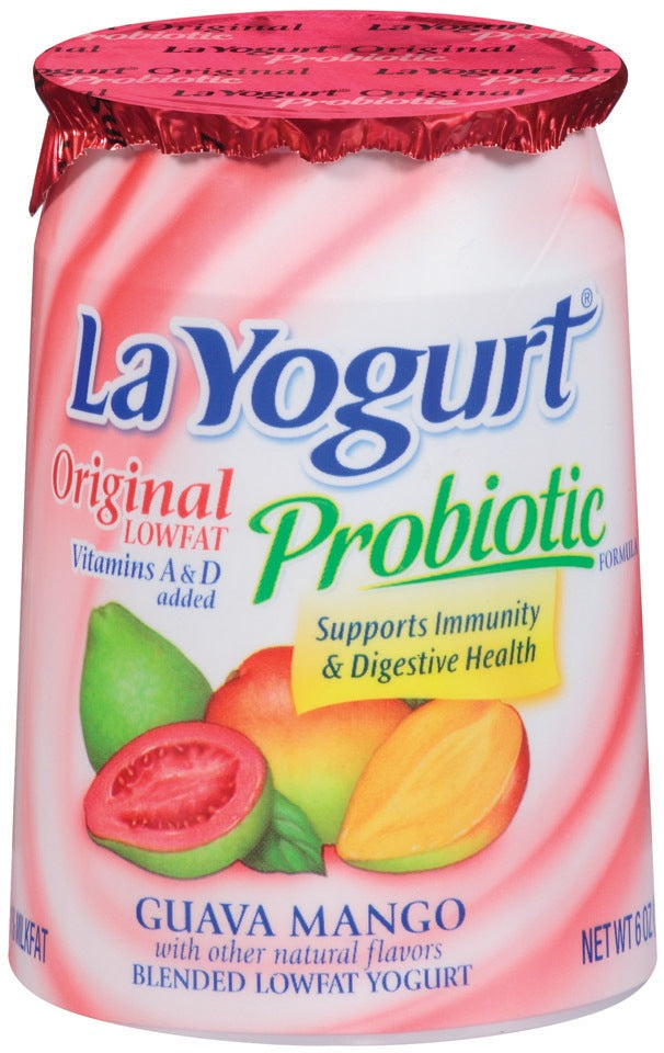 La Yogurt Probiotic Guava Mango Original Blended Low Fat Yogurt 6 Oz — 1152