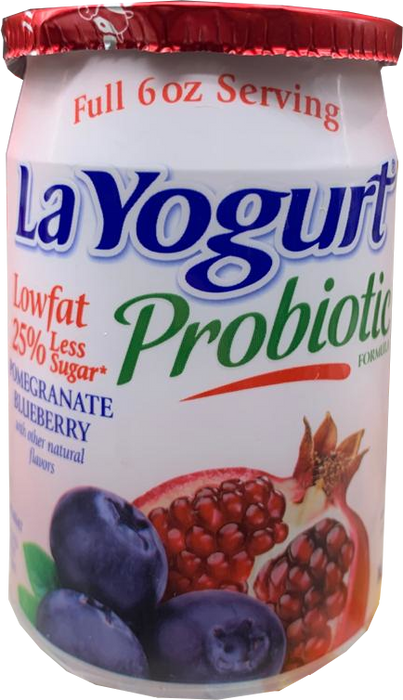 La Yogurt Lowfat Probiotic Yogurt, Pomegranate Blueberry Flavor, 6 oz