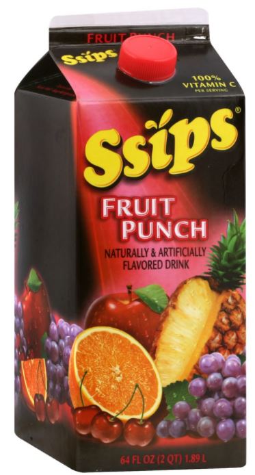 Ssips Fruit Punch Drink, 64 oz