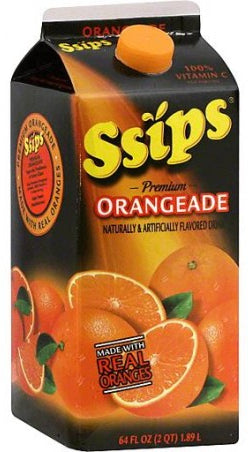 Ssips Premium Orangeade Drink, 64 oz