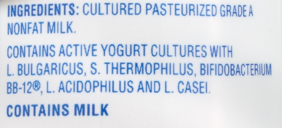 La Yogurt Probiotic Plain Greek Non-Fat Yogurt, 15g Protein, 5.3 oz