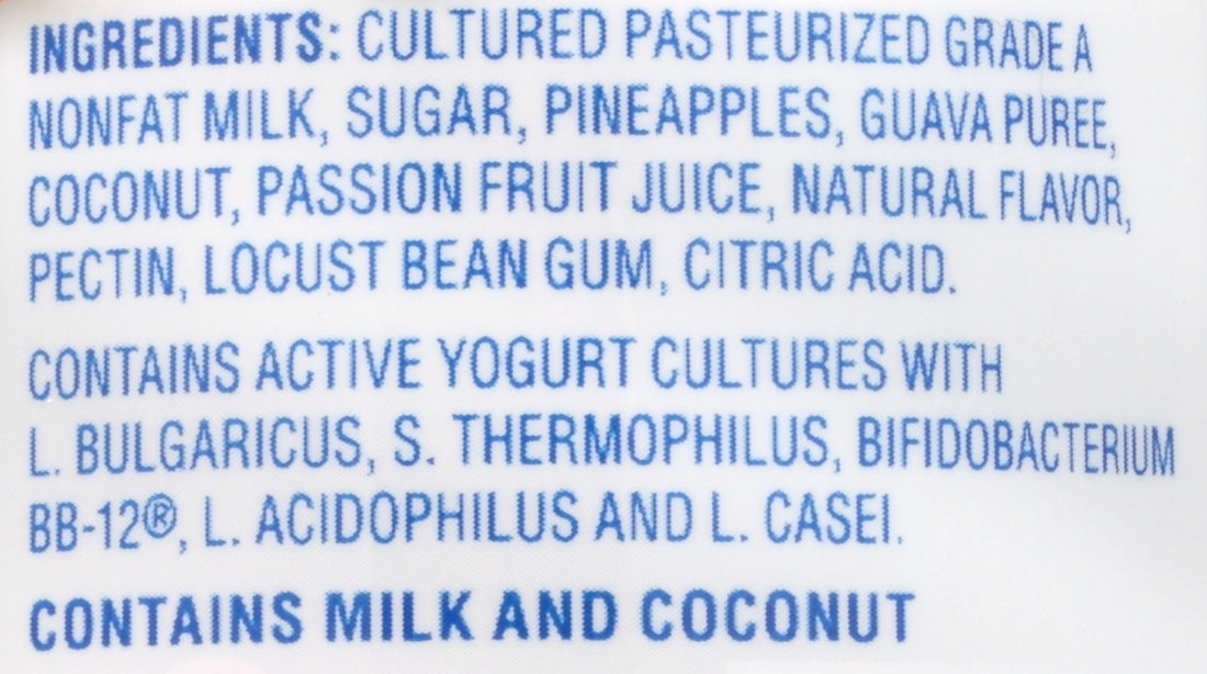 La Yogurt Probiotic Pina Colada Greek Blended Non-Fat Yogurt, 12g Protein, 5.3 oz