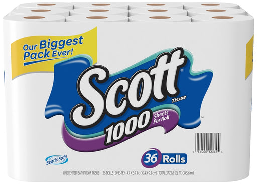 Scott 1000 Sheets Bathroom Tissue, 36 ct