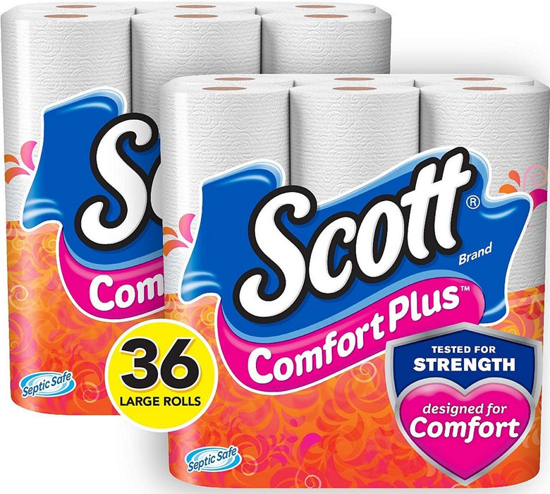 Scott ComfortPlus Toilet Paper, 1-Ply 400 Sheets, 36 ct