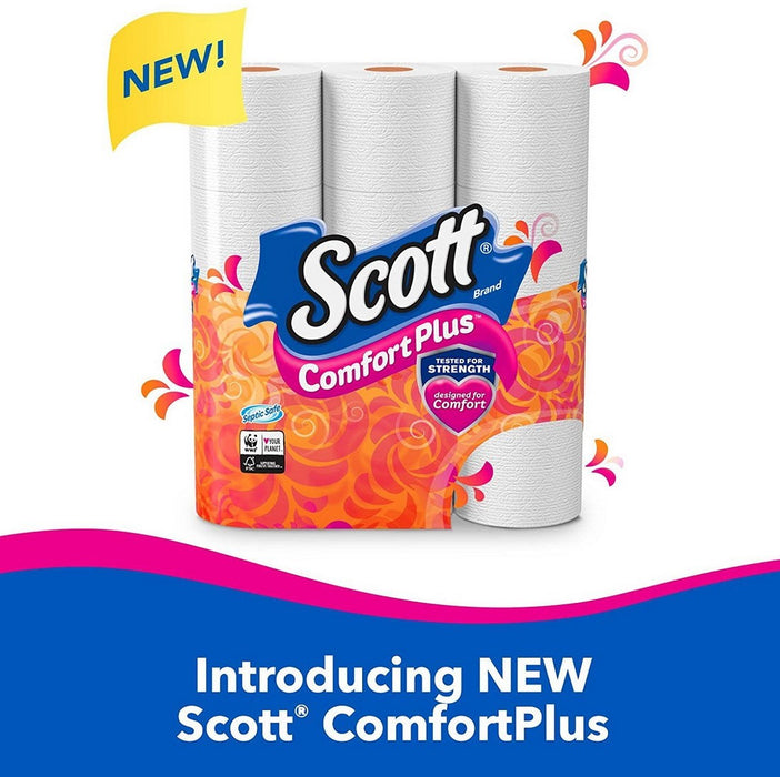 Scott ComfortPlus Toilet Paper, 1-Ply 400 Sheets, 36 ct