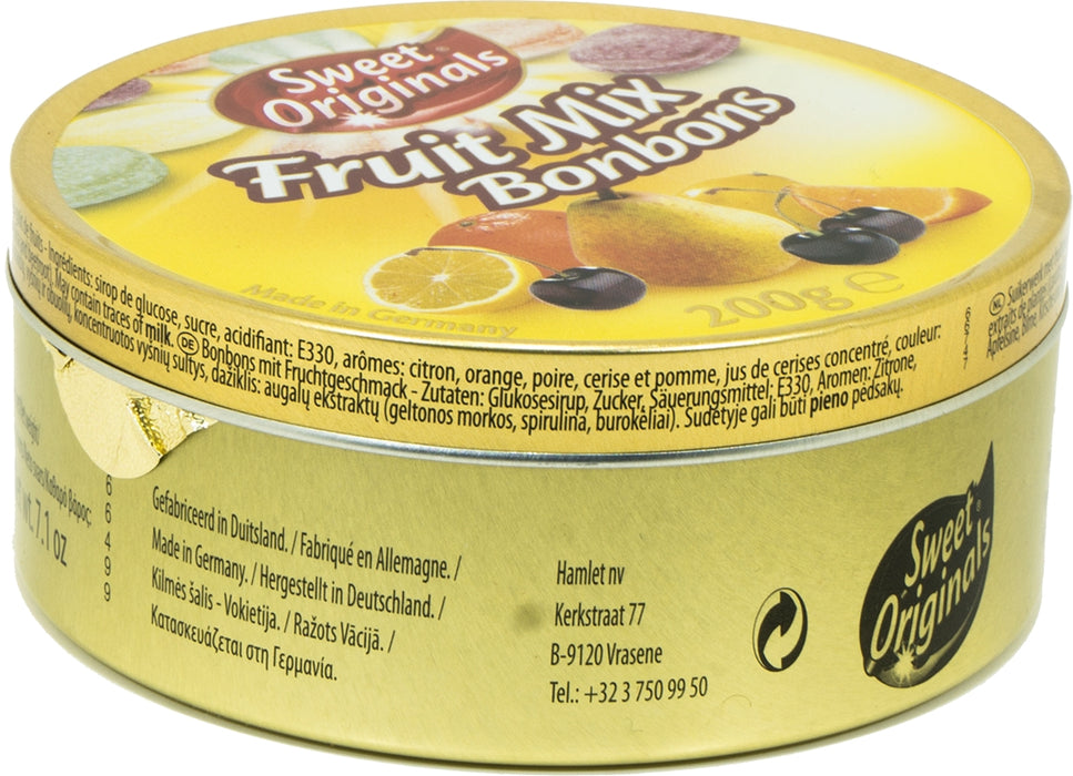 Sweet Originals Fruit Mix Bonbons Tin, 250 gr