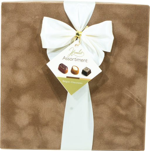 Hamlet Assorted Fine Belgian Chocolates Velvet Gift Box, Brown, 250 gr