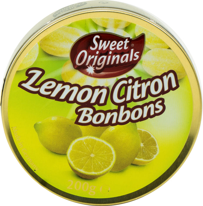 Sweet Originals Lemon Bonbons Tin, 250 gr