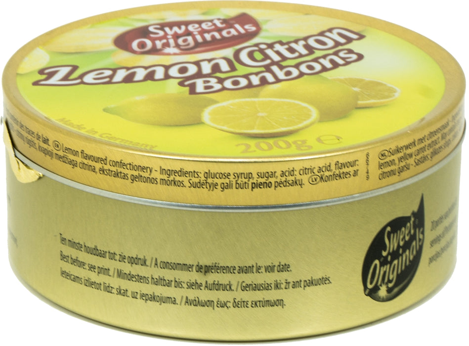 Sweet Originals Lemon Bonbons Tin, 250 gr