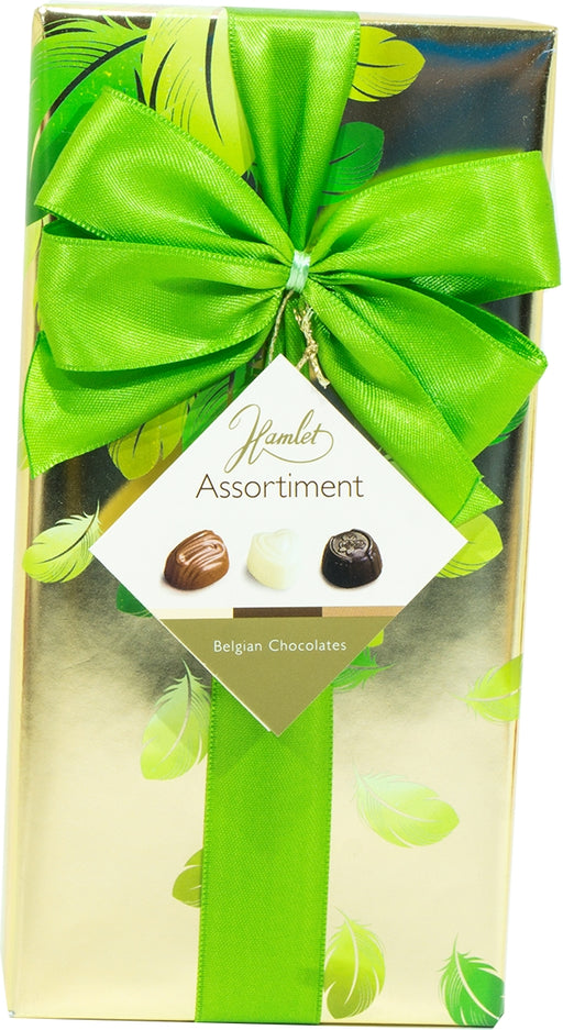 Hamlet Assorted Belgian Chocolates Gift Boz, Gold & Green, 250 gr