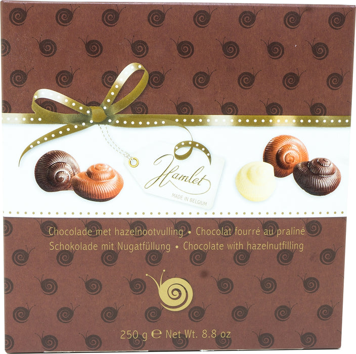 Hamlet Belgian Chocolate Escargots with Hazelnut Filling, 250 gr