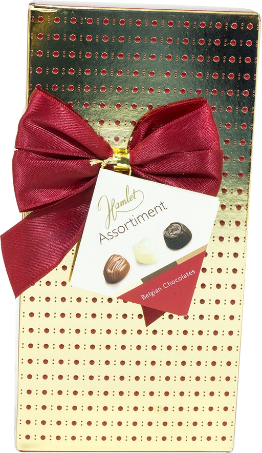 Hamlet Assorted Belgian Chocolates Gift Box, Gold & Red, 125 gr