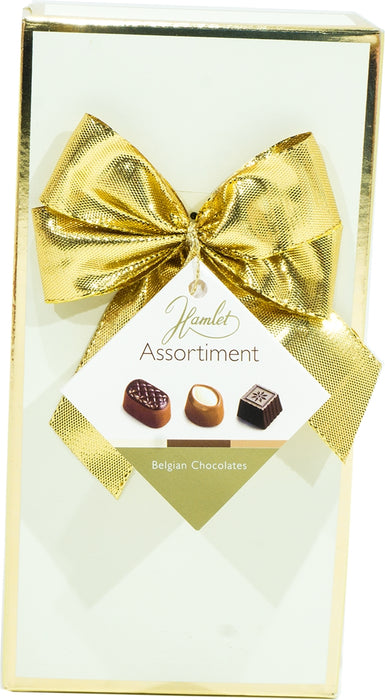 Hamlet Assorted Belgian Chocolates Gift Box, White & Gold, 125 gr