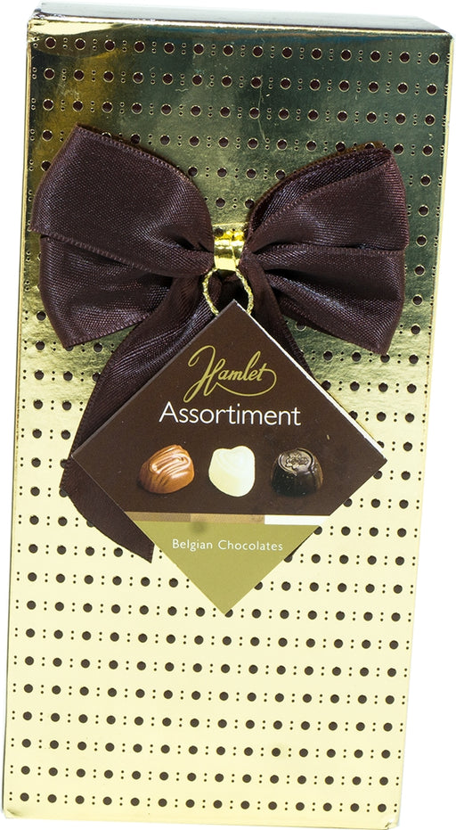 Hamlet Assorted Belgian Chocolates Gift Box, Gold & Brown, 125 gr