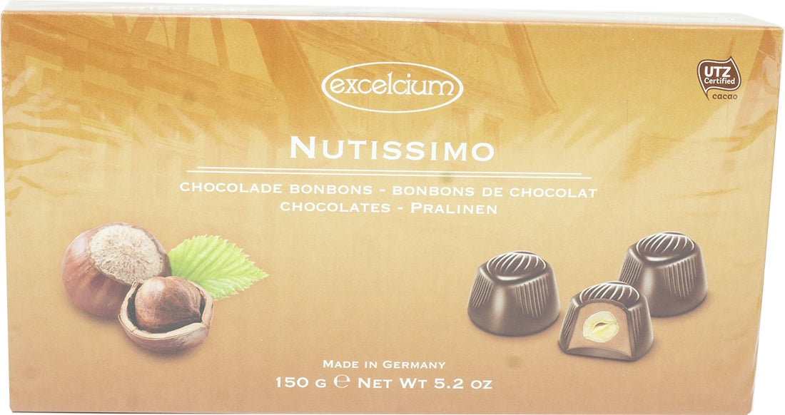Excelcium Nutissimo Chocolate Pralines with Hazelnut, 150 gr