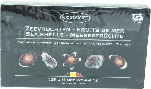 Exelcium Chocolate Praline Sea Shells, 125 gr