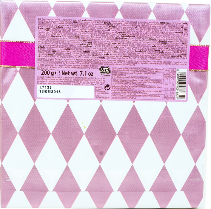 Hamlet Belgian Pralines Assortment Gift Box, Pink & White, 200 gr
