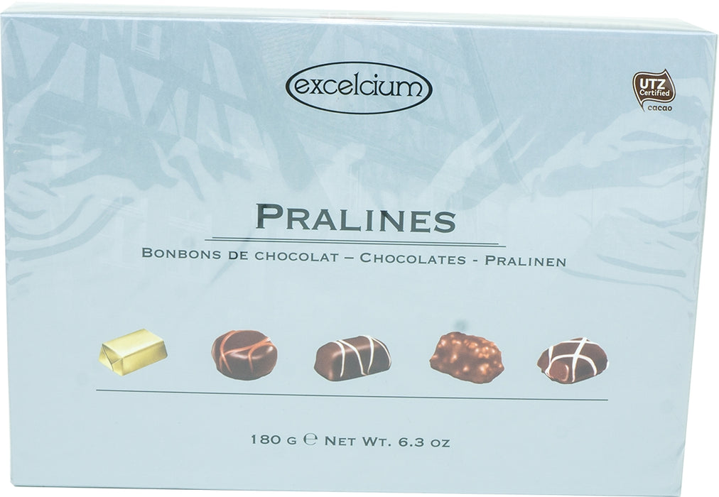 Exelcium Assorted Chocolate Pralines, Blue Box, 180 gr
