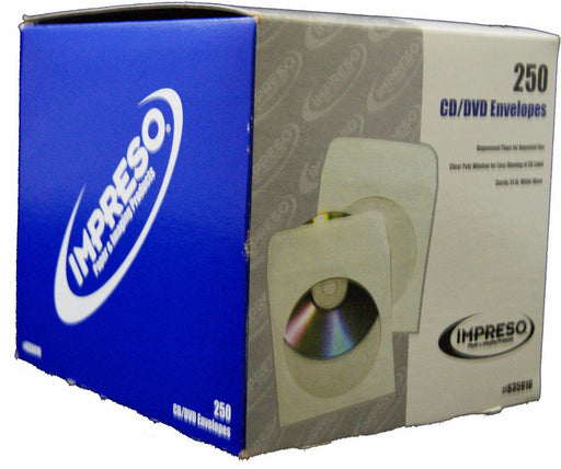 Impreso CD/DVD Envelopes, 250 ct