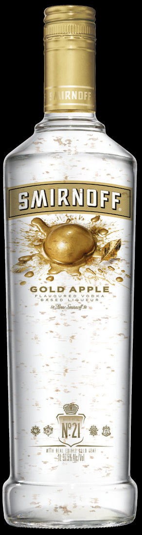 Smirnoff Gold Apple Flavoured Vodka Based Liqueur, 37.5% Vol., 1 L