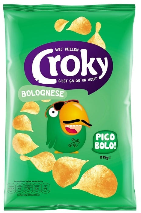 Croky Bolognese Potato Chips, 215 gr