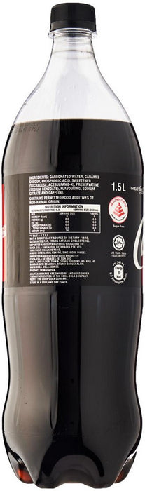 Coca-Cola Zero Bottles Value Pack, 8 x 1.5 L