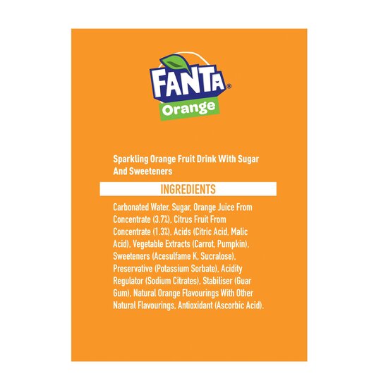 Fanta Orange Cans With Real Sugar, 8-Pacl , 8 x 330 ml