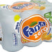 Fanta Orange Zero Sugar Soda Cans with Fruit Juice, Value Pack, 6 x 330 ml