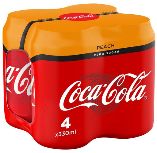Coca-Cola Zero Sugar Peach, 4 x 330 ml