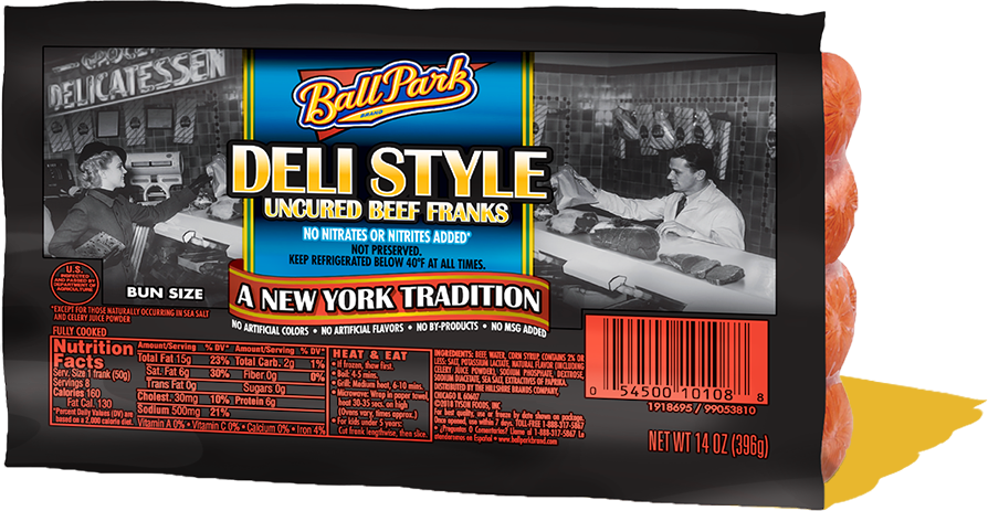 Ball Park Deli Style Uncured Beef Franks , 14 oz