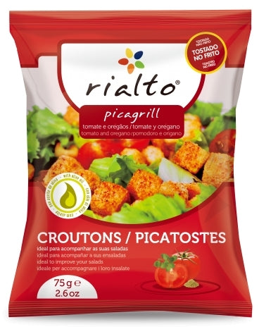 Rialto Picagrill Croutons, Tomato & Oregano, 75 g
