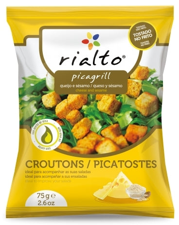 Rialto Picagrill Croutons, Cheese & Sesame, 75 g