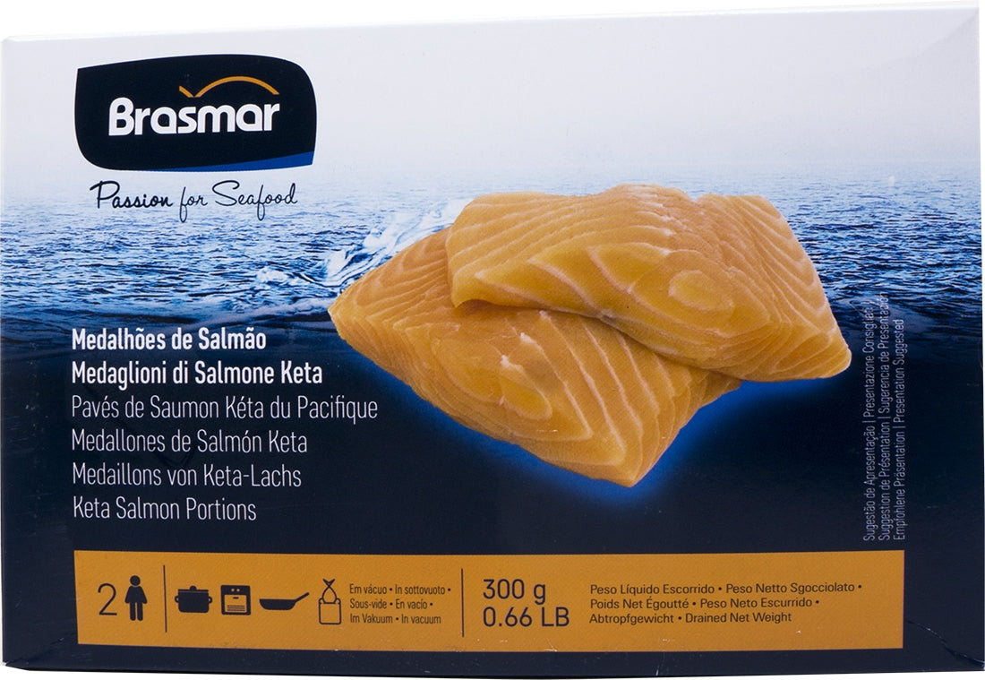 Brasmar Quick-Frozen Keta Salmon Loins, 300 gr