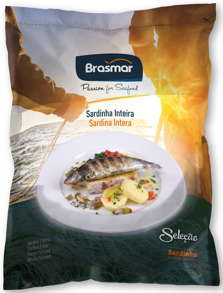 Brasmar Quick-Frozen Whole Sardines, 900 gr