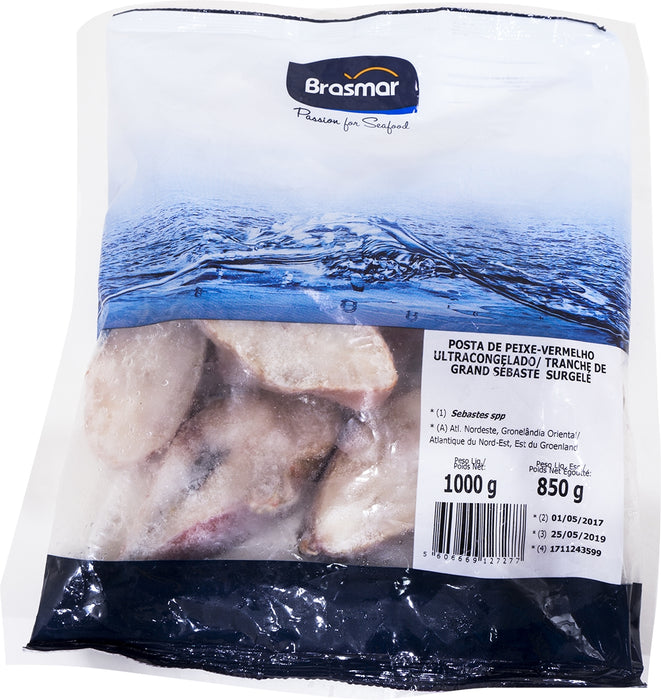 Brasmar Quick-Frozen Red Fish Slices, 850 gr