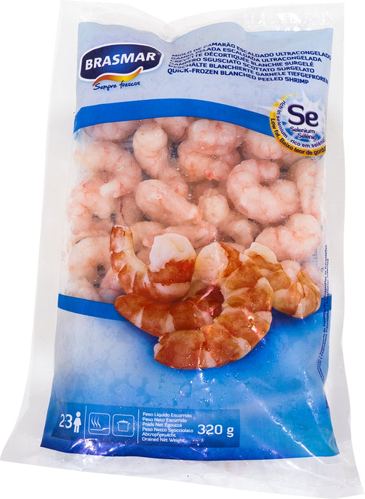 Brasmar Quick-Frozen Blanched Peeled Shrimp 30/50, 320 gr