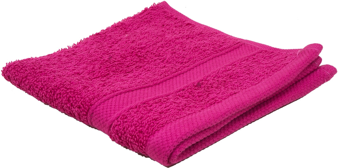 Goisco Facial Towel 100% Cotton 13 x 13 inch, Fucsia, 380 gr