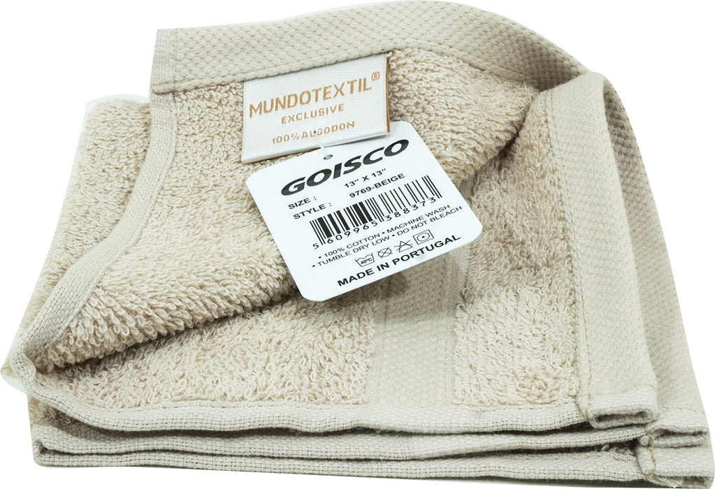 Goisco Facial Towel 100% Cotton 13 x 13 inch, Maron, 380 gr