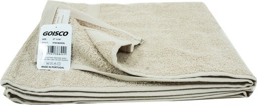 Goisco Bath Towel 100% Cotton  27 x 54 inch, Beige, 400 gr
