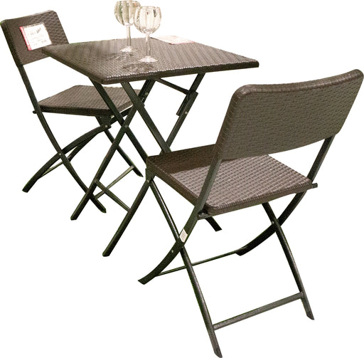 Goisco Square Rattan Table, Brown, 1 pc 