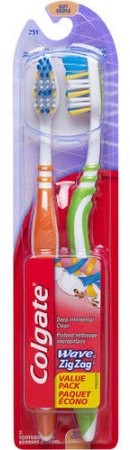 Colgate Wave ZigZag Toothbrush Twin Pack, 2 ct
