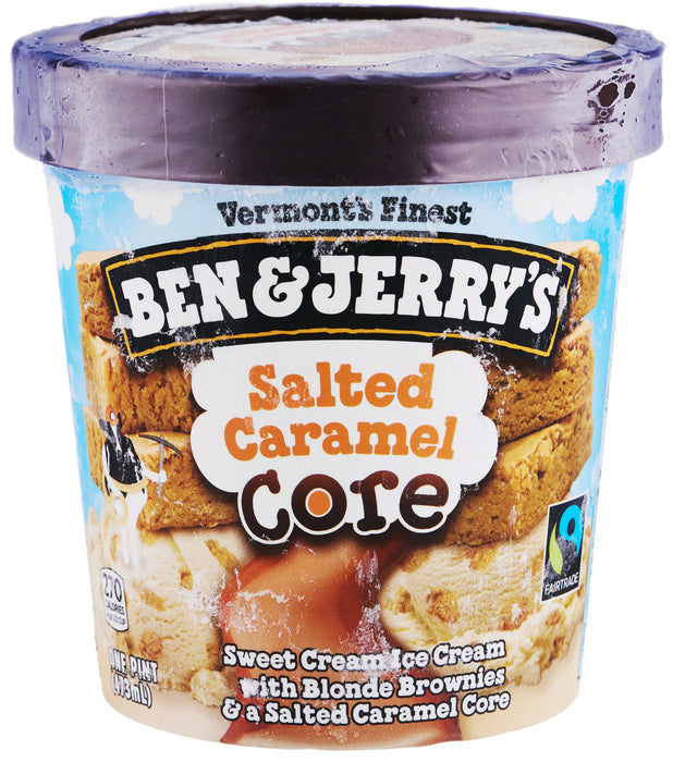 Ben & Jerry's Ice Cream, Salted Caramel Core, 473 ml