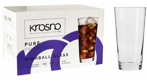 Krosno Highball Glass Set, 350 ml, 6 ct