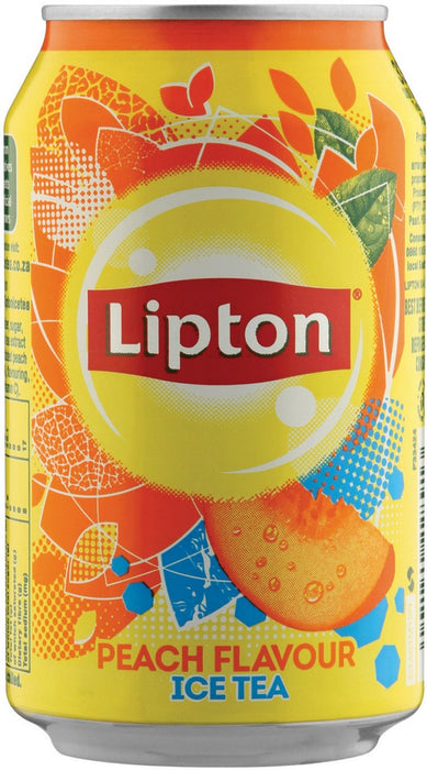 Lipton Ice Tea Can, Peach, 330 ml