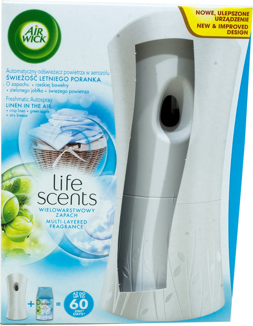 Air Wick Freshmatic Life Scents Starter Kit, Linen in the Air, 4 ct