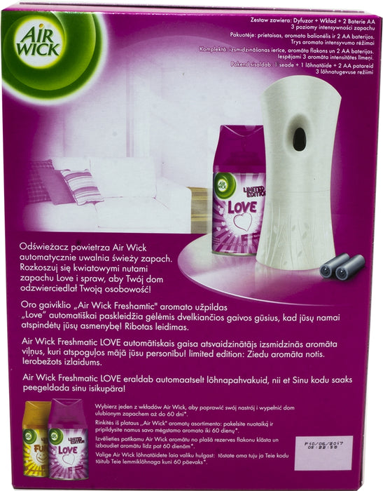 Air Wick Freshmatic Life Scents Starter Kit, Love, 4 ct