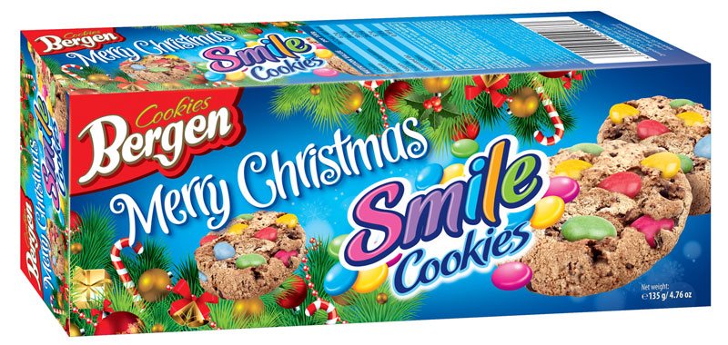 Bergen Merry Christmas Smile Cookies, 135 gr