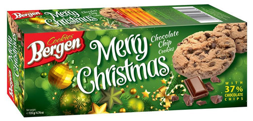 Bergen Chocolate Chip Merry Christmas Cookies, 135 gr