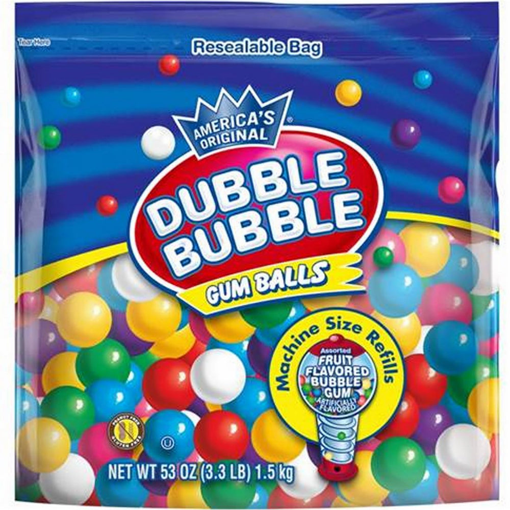 Tootsie Dubble Bubble Gum Balls, Machine Size Refills, 53 oz